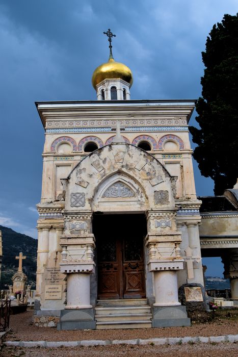 Cimetière : Chapelle orthodoxe, façade sud, vue générale