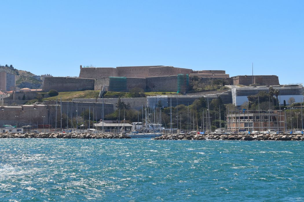 Fort Saint-Nicolas ou fort d'Entrecasteaux ou fort Ganteaume : Vue générale du fort depuis le nord