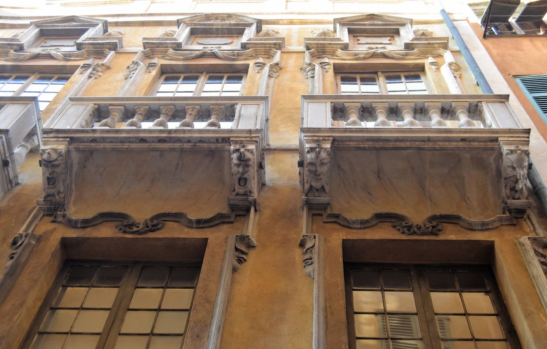 Palais Lascaris : Façade sur rue, vue partielle