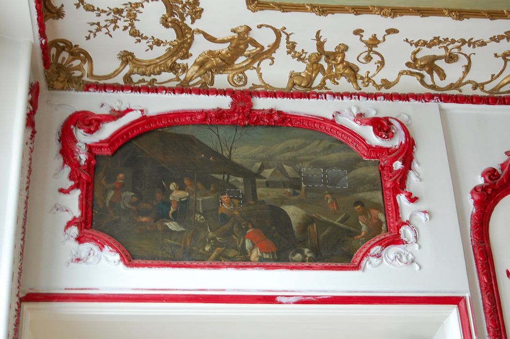 Hôtel de Cambacérès ou de Bragelongue : Salon, détail d'un dessus de porte