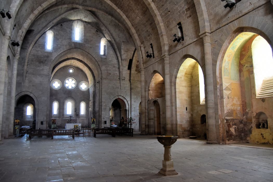 Ancienne abbaye : Eglise abbatiale, nef, vue générale