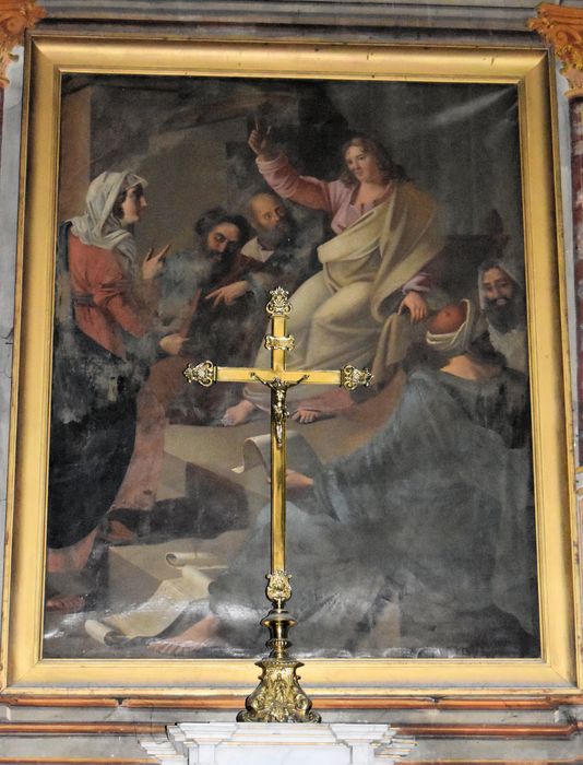 tableau, cadre : Jésus et les docteurs