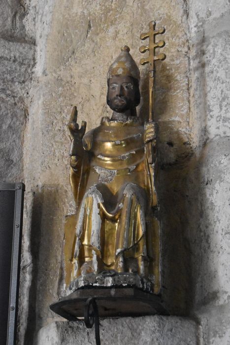 Statue-reliquaire : saint Pierre assis