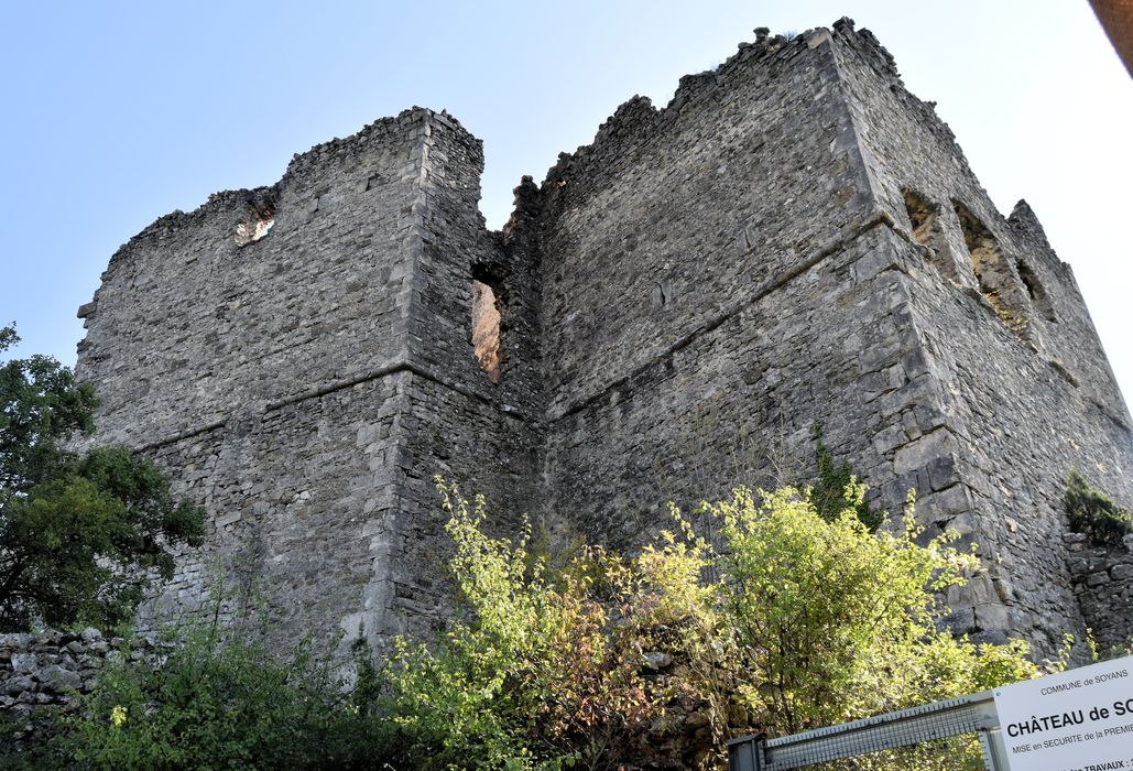 Château de Soyans : Vue partielle des ruines