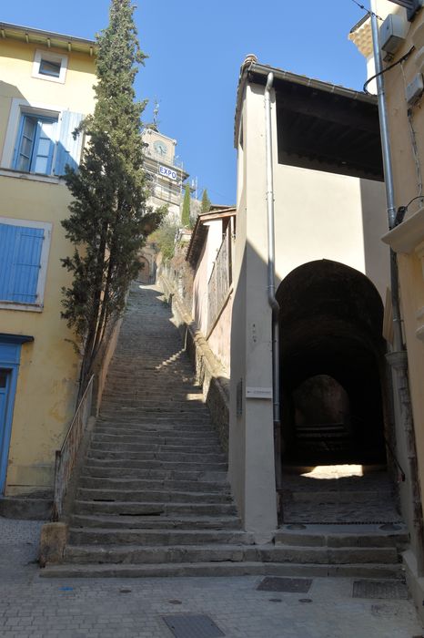 Chapelle des Cordeliers (ancienne) : Grand escalier d'accès sud, vue générale