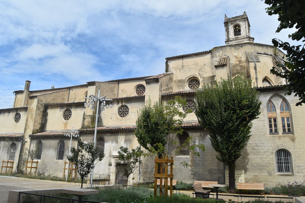 Collégiale Sainte-Croix : Façade latérale sud, vue générale