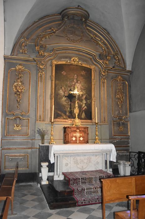 retable, tableau : l'Institution du rosaire