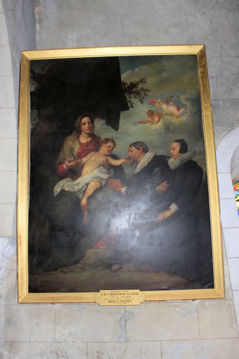 tableau : Vierge à l'Enfant avec donateurs