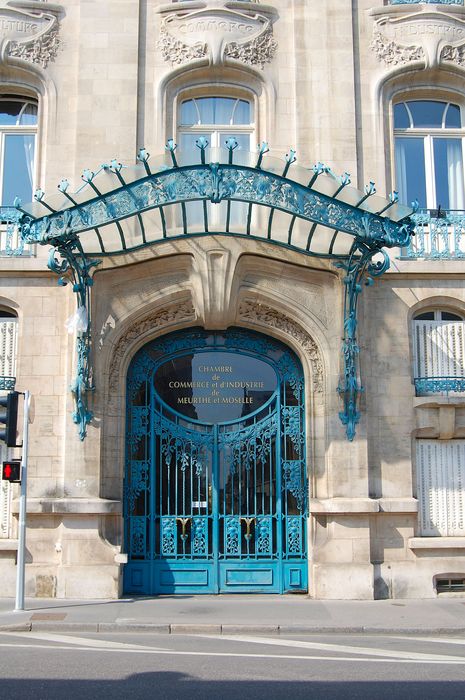 Immeuble de la Chambre de Commerce et d'Industrie de Meurthe-et-Moselle : Porte d'accès sur rue, vue générale