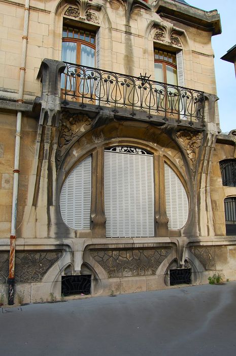 Maison Bergeret : Façade sur rue, vue partielle