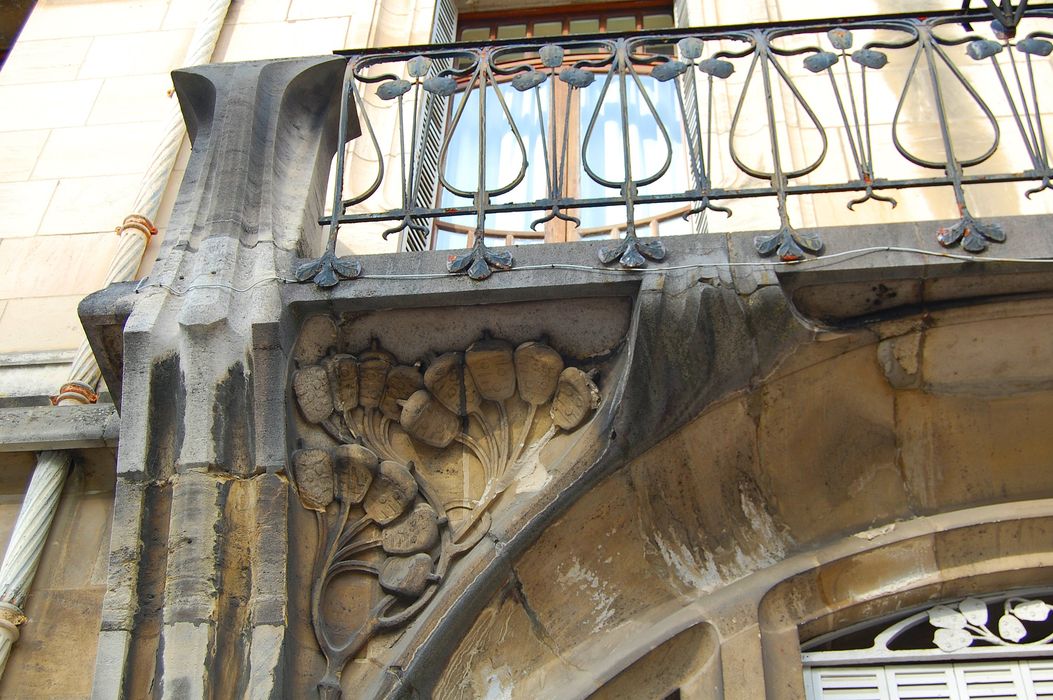 Maison Bergeret : Façade sur rue, détail décoratif