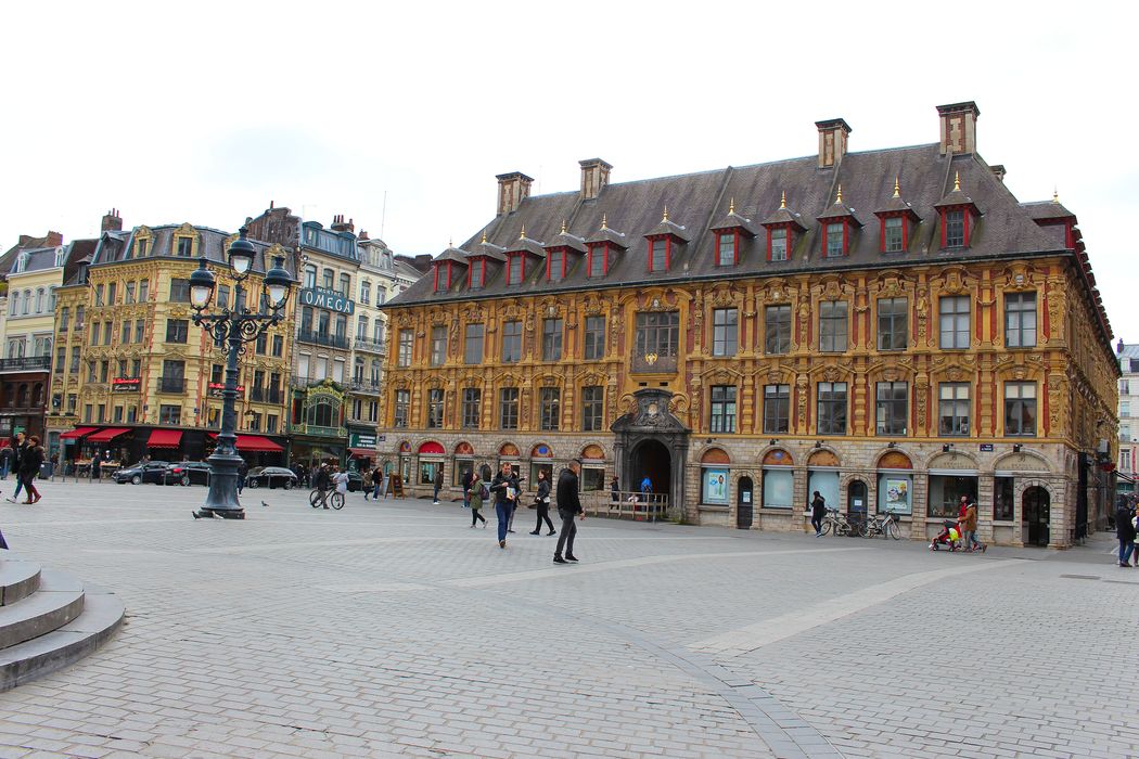 Vieille bourse du commerce : Façade est, vue générale