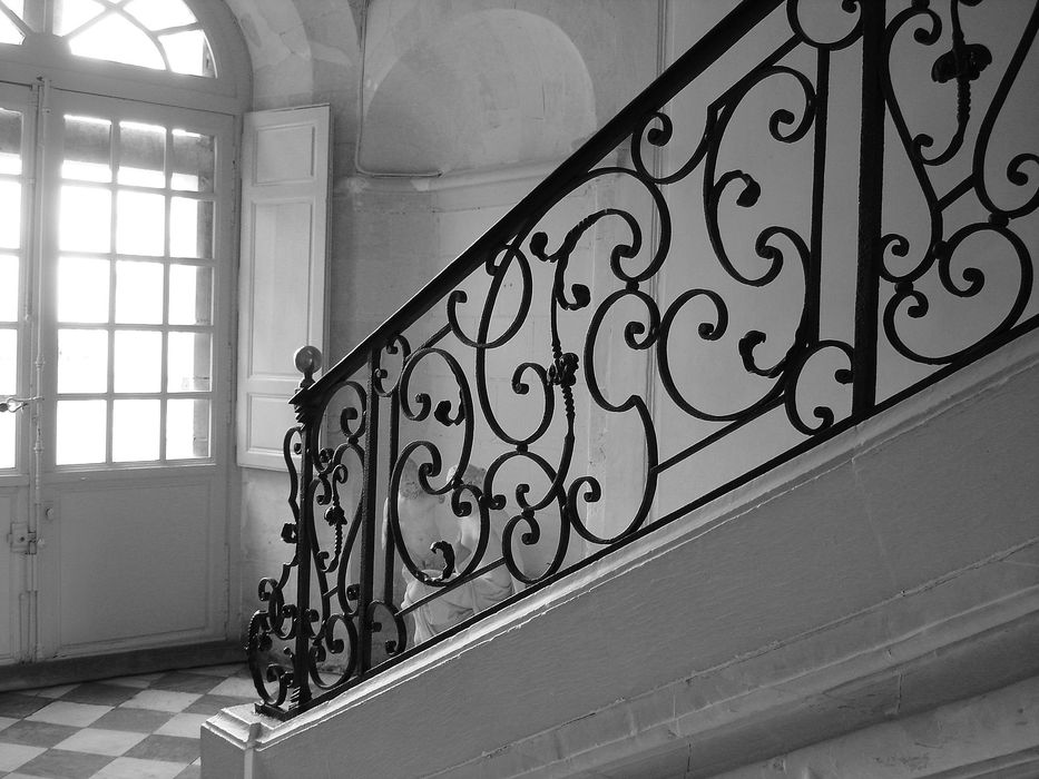 Château de Villandry : Escalier d'honneur, détail de la rampe