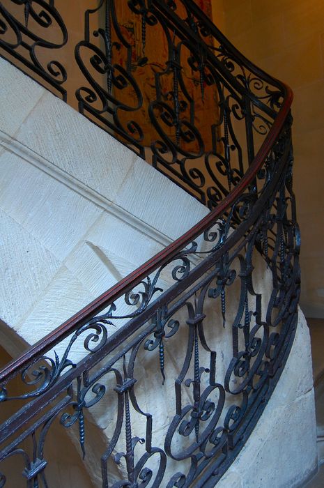 Hôtel Donon : Escalier d'honneur, détail de la rampe