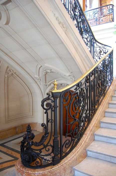 Hôtel de Pomereu : Escalier d'honneur, vue partielle