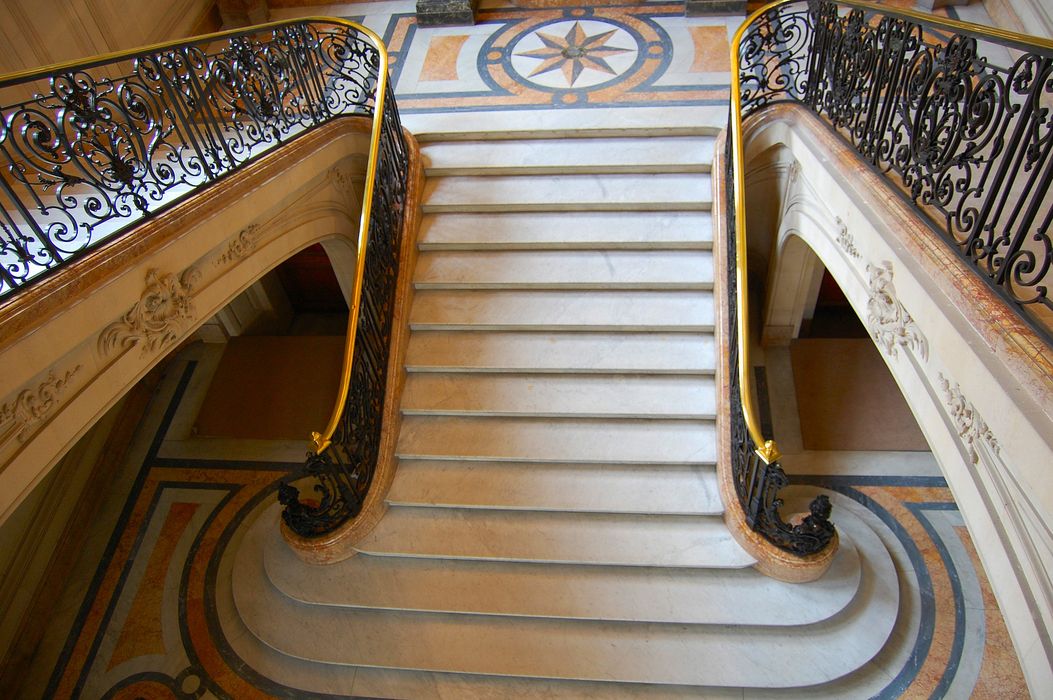 Hôtel de Pomereu : Escalier d'honneur, partielle