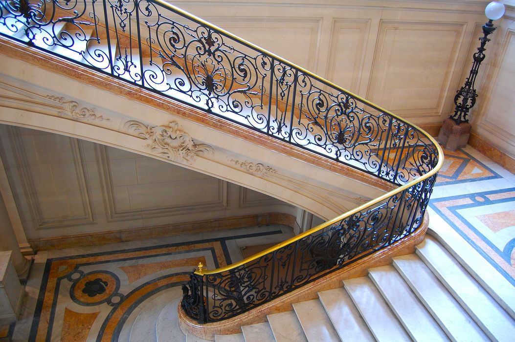 Hôtel de Pomereu : Escalier d'honneur, partielle