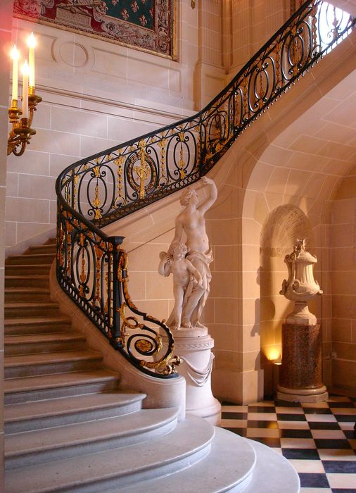 Ancien hôtel Moïse de Camondo, actuellement musée Nissim de Camondo : Escalier d'honneur, vue partielle