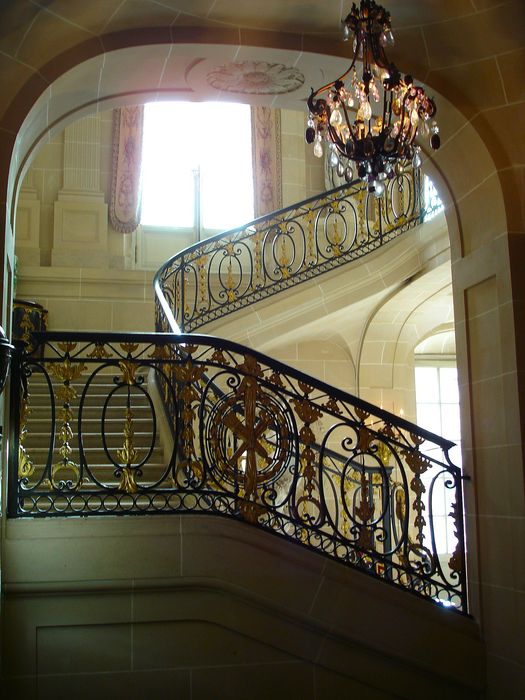 Ancien hôtel Moïse de Camondo, actuellement musée Nissim de Camondo : Escalier d'honneur, vue partielle