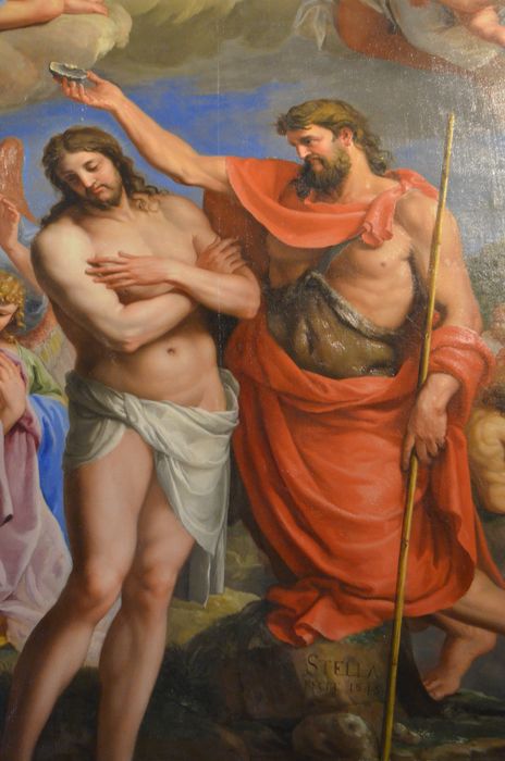 tableau : Le Baptême du Christ, vue partielle