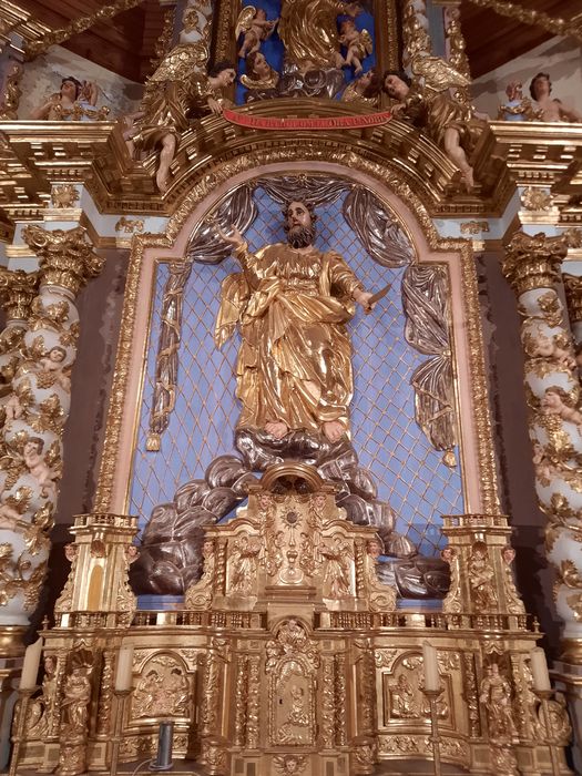 tabernacle du retable du maître-autel, statue : Saint-Barthélemy