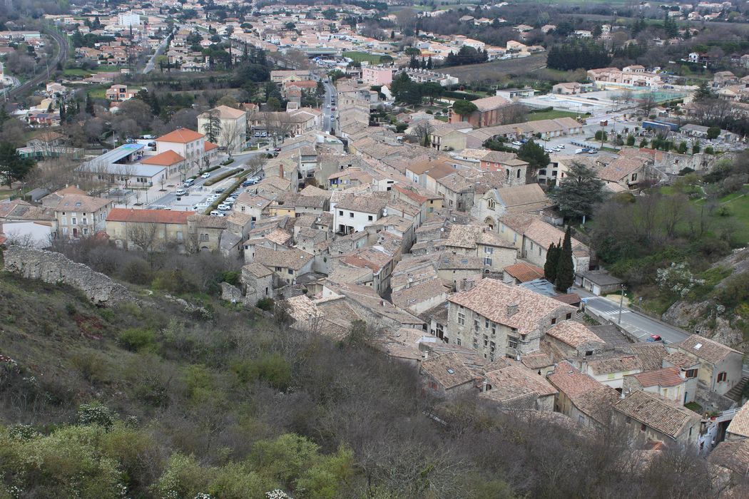 Village de Châteauneuf-du-Rhône : Vue générale depuis les ruines du château de Montpensier