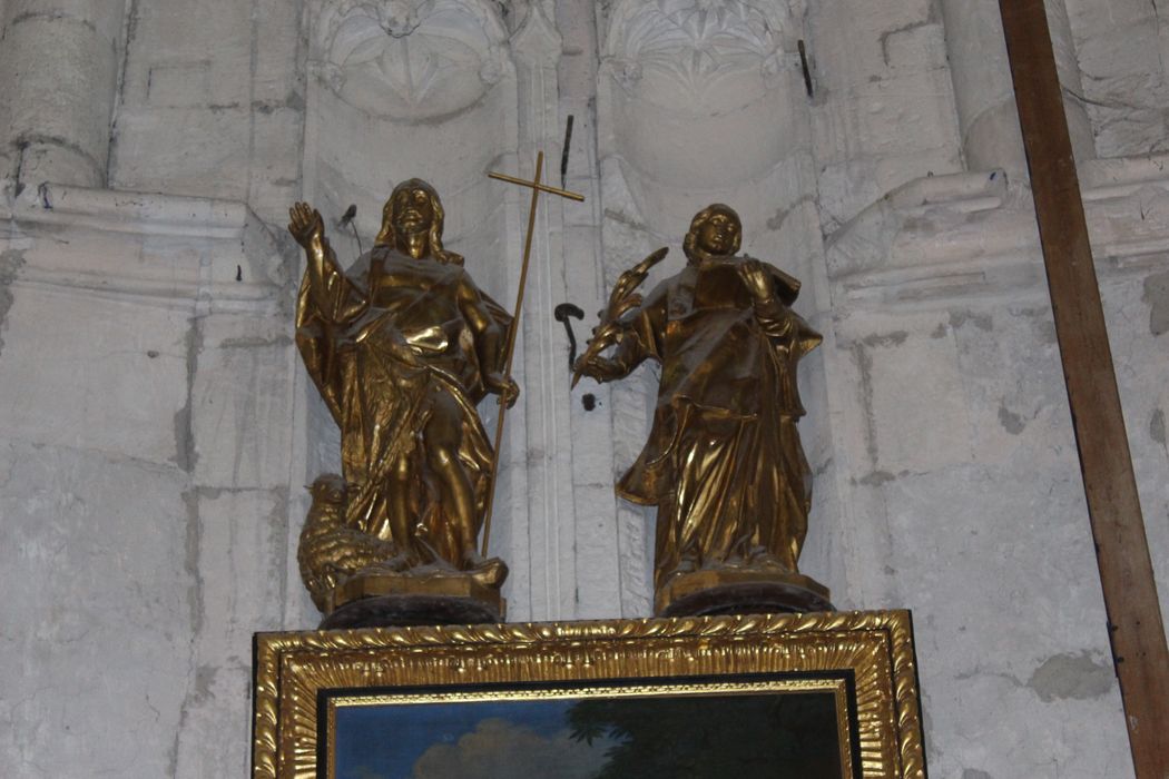 statues : Saint Vincent, saint Jean-Baptiste