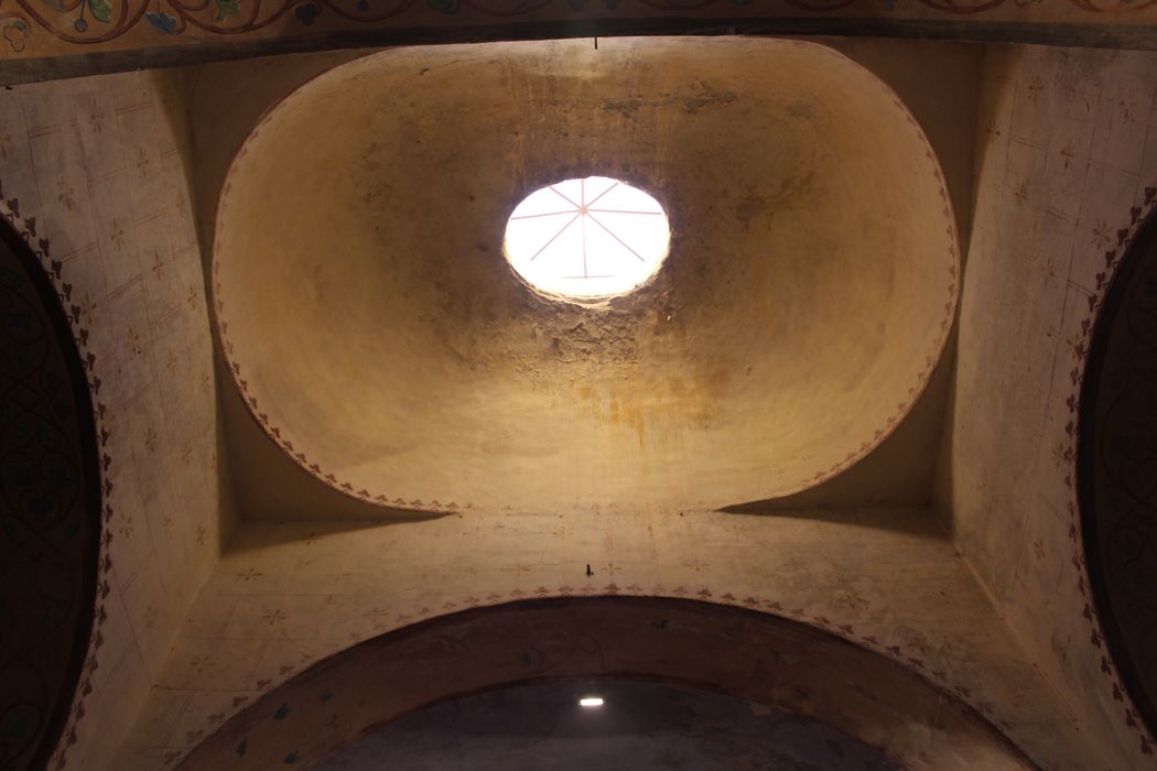 Eglise Saint-Pourçain : Voûte du clocher, vue générale