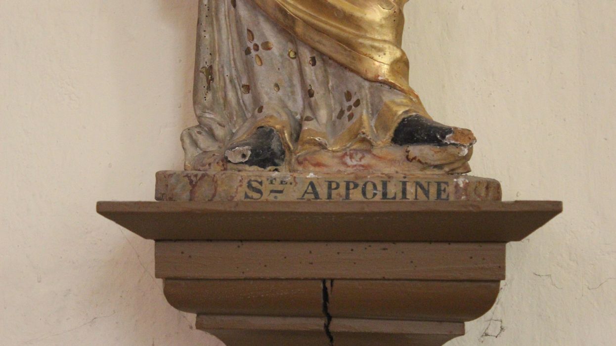 Statue : Sainte Appoline, détail