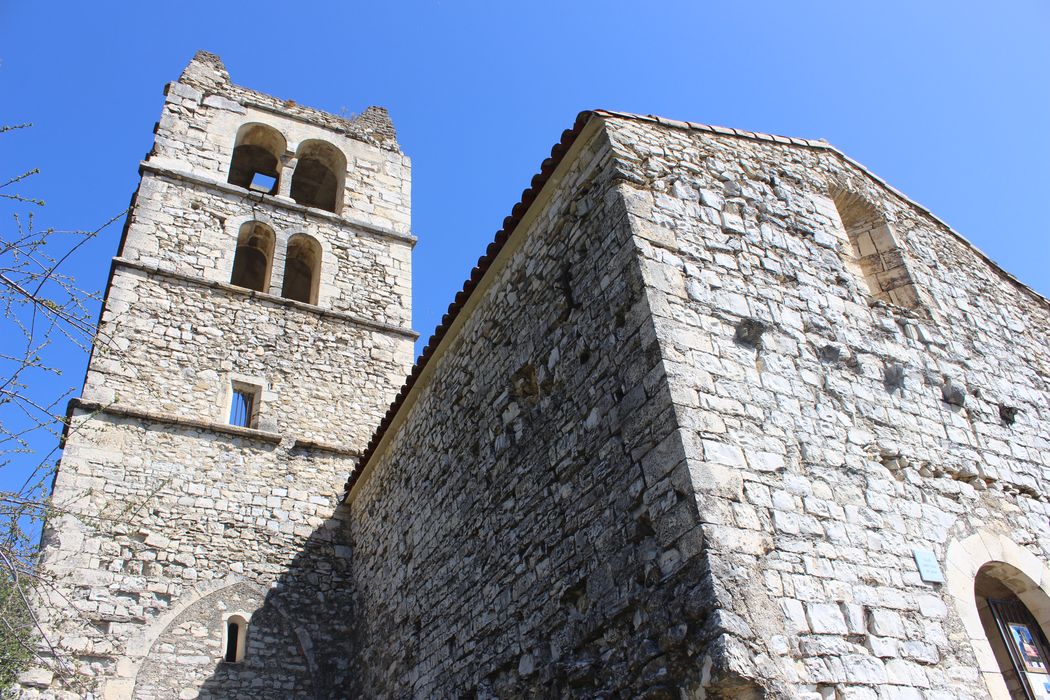 Eglise Saint-Félix : Clocher, élévation sud, vue générale