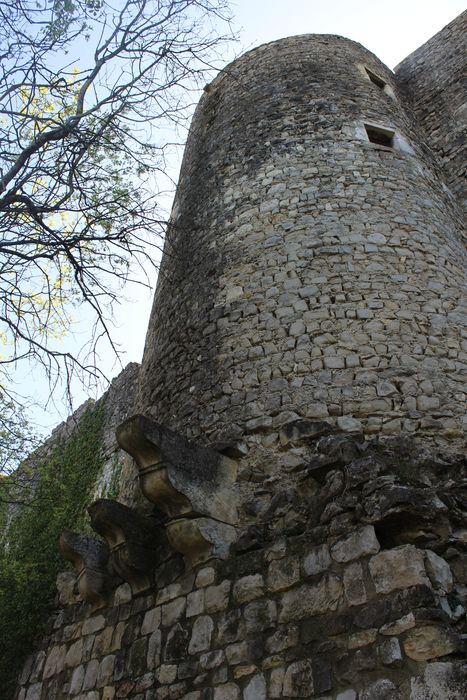 Château des Tourettes (vestiges) : Tour nord, vue générale