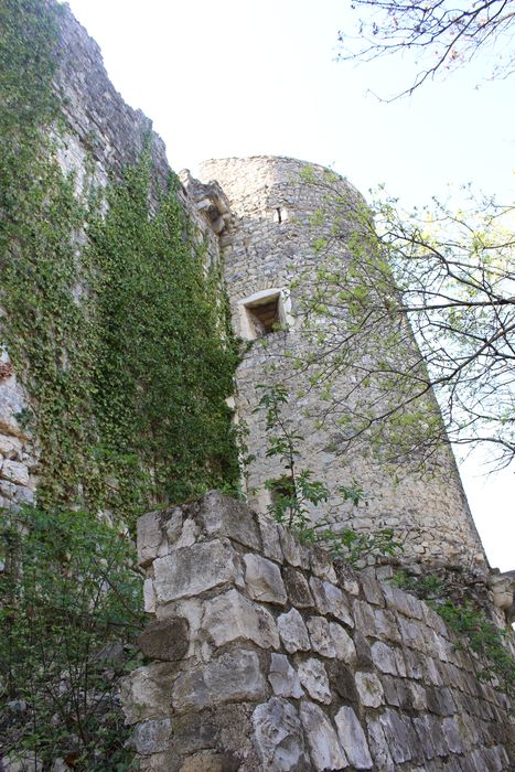 Château des Tourettes (vestiges) : Tour nord, vue générale