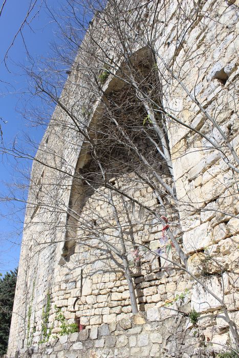 Château des Tourettes (vestiges) : Façade sud, vue partielle