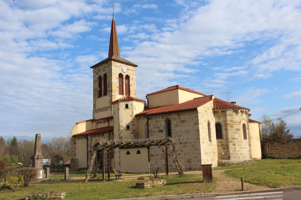 Eglise Saint-Pourçain : Ensemble sud-est, vue générale