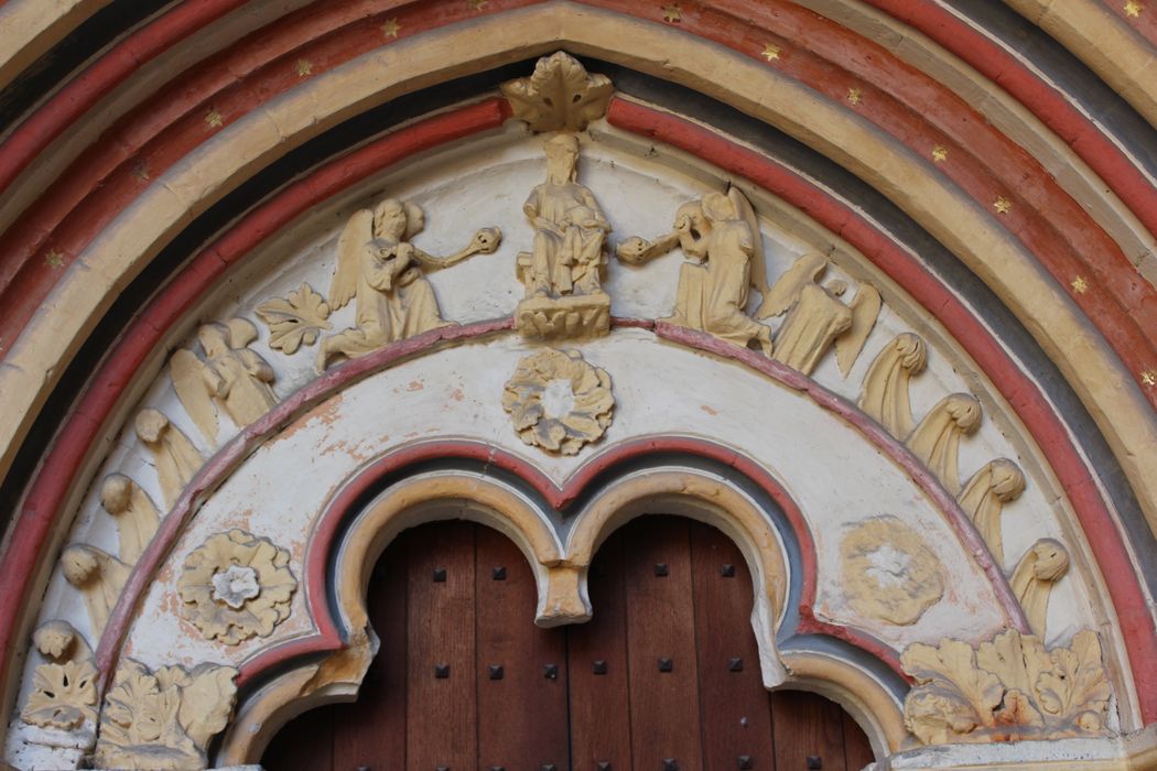 Eglise Notre-Dame : Portail secondaire ouest, détail