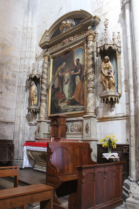 retable latéral, tableau : Baptême de la Vierge