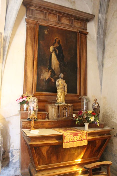 autel, retable de la chapelle sud, tableau : Vierge de l'Immaculée Conception