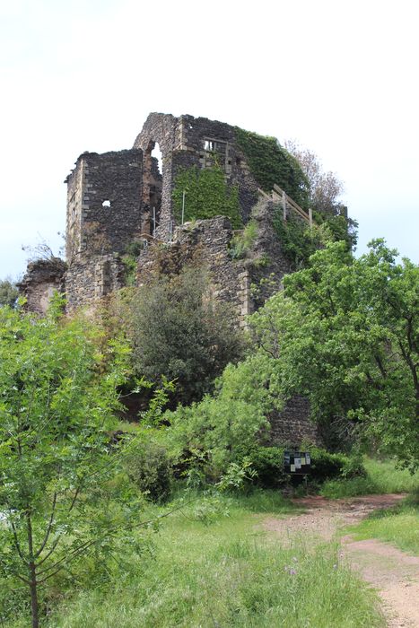 Ruines du château de Lauzières : vue partielle des ruines