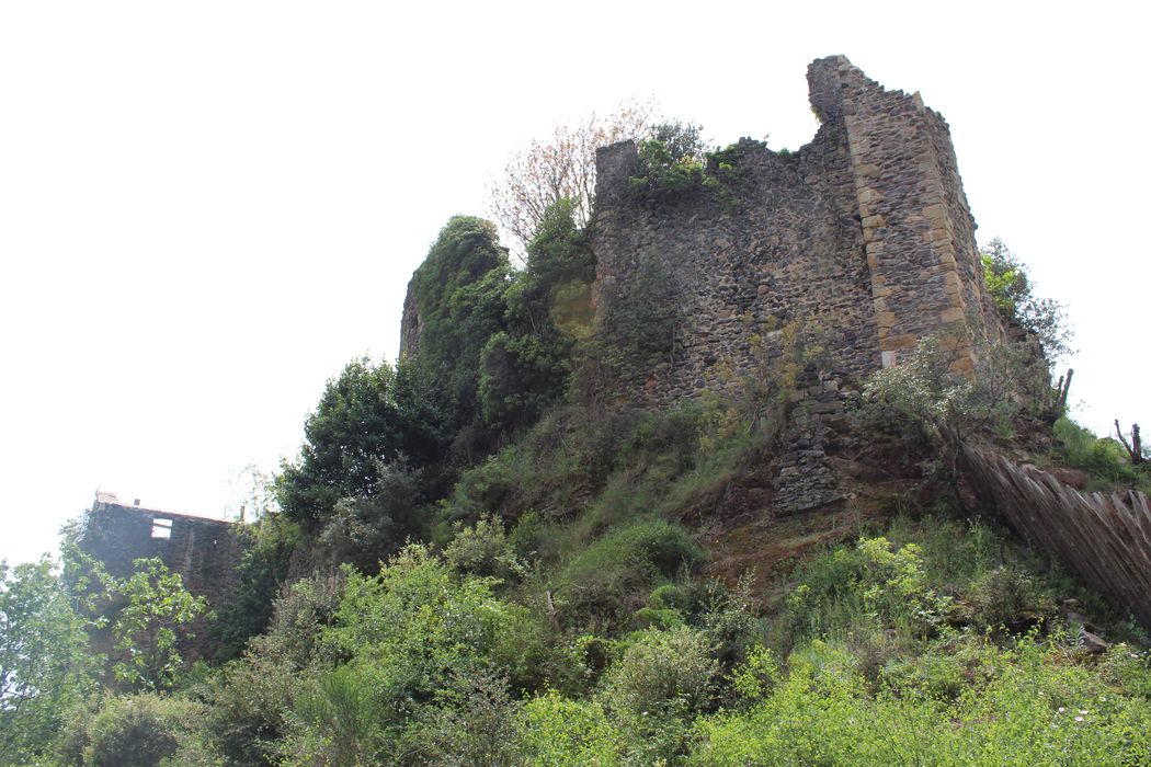 Ruines du château de Lauzières : vue partielle des ruines