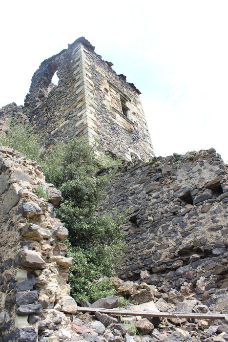 Ruines du château de Lauzières : vue partielle des ruines