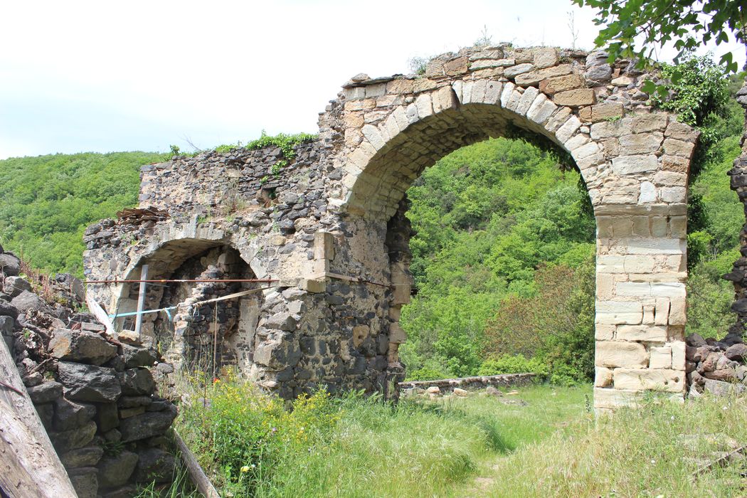 Ruines du château de Lauzières : vue partielle des ruines