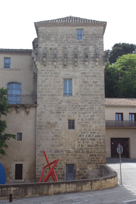 Ancien hôtel de Peyrat : tour, élévation est, vue générale