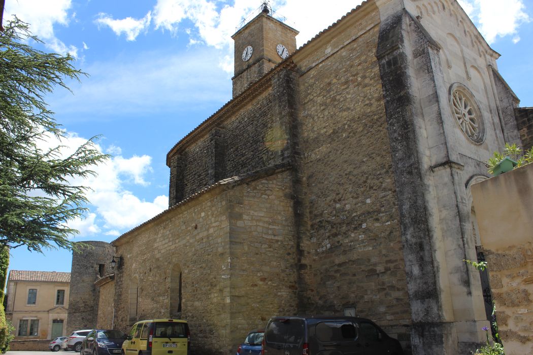 Fort : église, façade latérale nord, vue générale