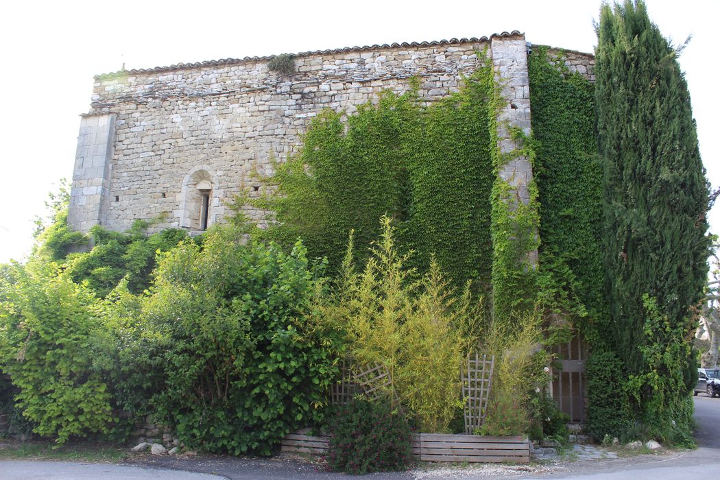 Ancien prieuré : chapelle de Caseneuve, façade latérale sud, vue générale