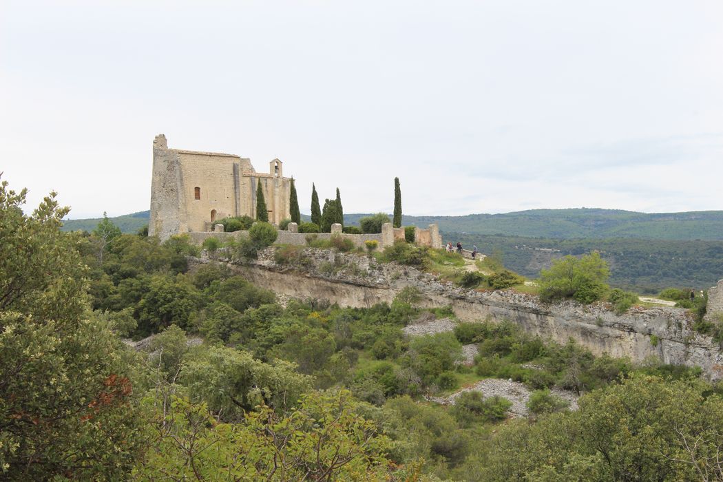 Château (ruines du) : vue générale du site depuis le Sud-Ouest