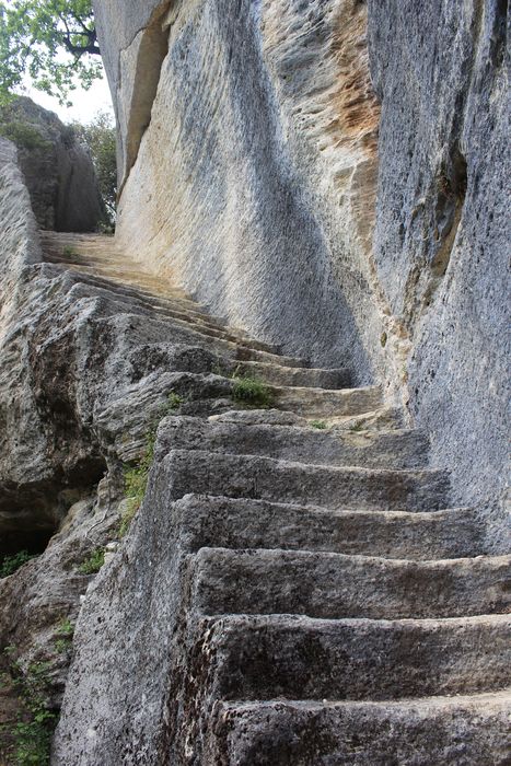 Fort (vestiges du) : escalier dérobé, vue partielle