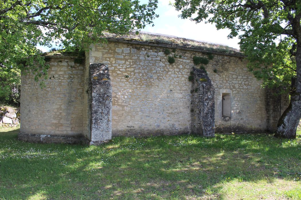 Ancienne église Sainte-Marie : façade latérale nord, vue générale