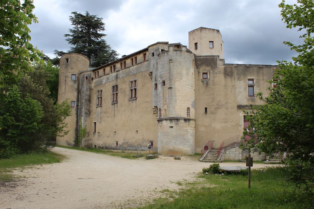 Château : vieux château, façade nord, vue générale