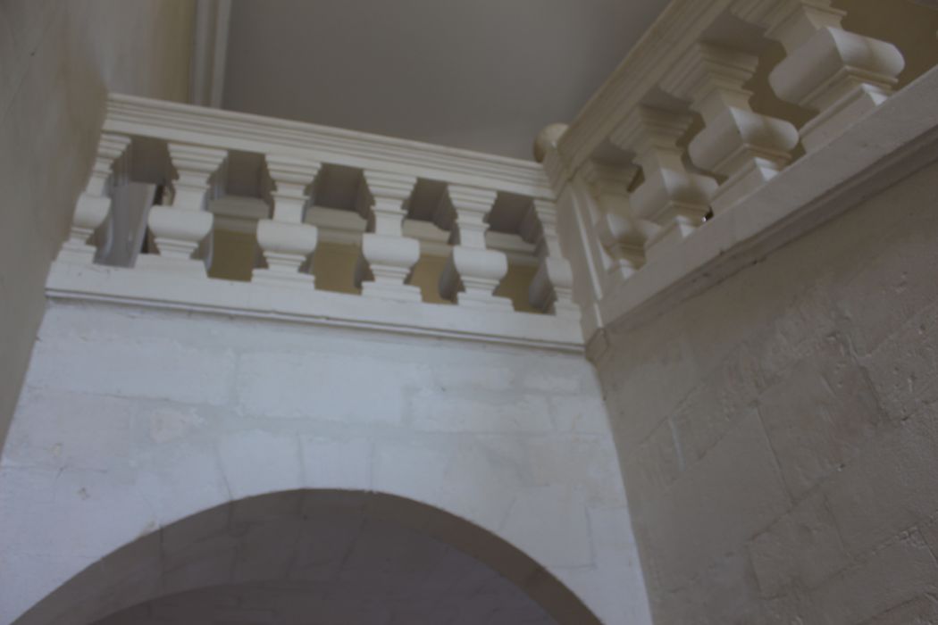 Ancien hôtel Astier de Montfaucon, puis ancien hospice : escalier monumental, détail de la rampe