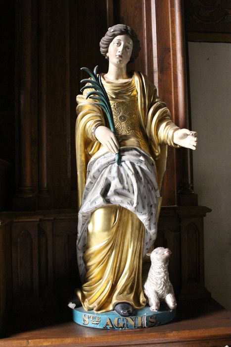 statue (statuette) : sainte Agnès